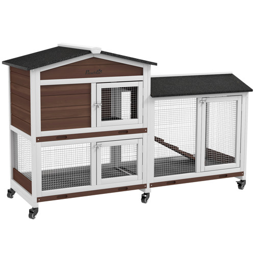Pawhut wooden rabbit - rabbit, hutch