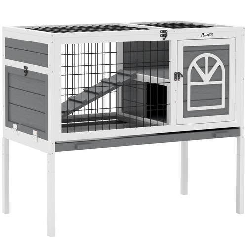 Pawhut rabbit hutch - rabbit, hutch,