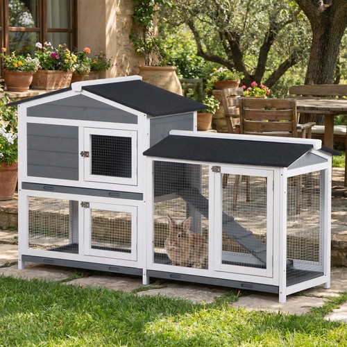 Tier wooden rabbit - 2-tier, hutch