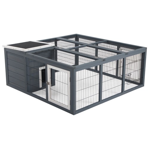 Pawhut rabbit hutch guinea - pawhut,