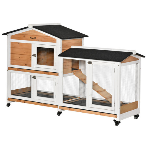 Wooden rabbit hutch guinea pig - wooden,