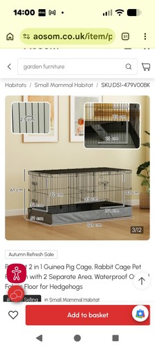 Pawhut guinea pig - pig, 1